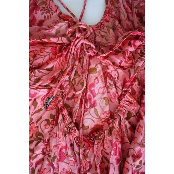 Free People OB1486669 Women's Sz Large Pink Pixie Printed Tunic Top - Picture 6 of 8